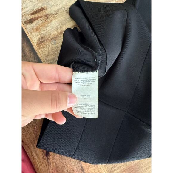 Bebe Women's Black Scoop Neck Mini Bandage Bodycon Dress Size Medium - Picture 5 of 5